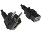 Preview: DINIC Netzkabel Schukostecker  E+F 90° auf C19 für 16A,